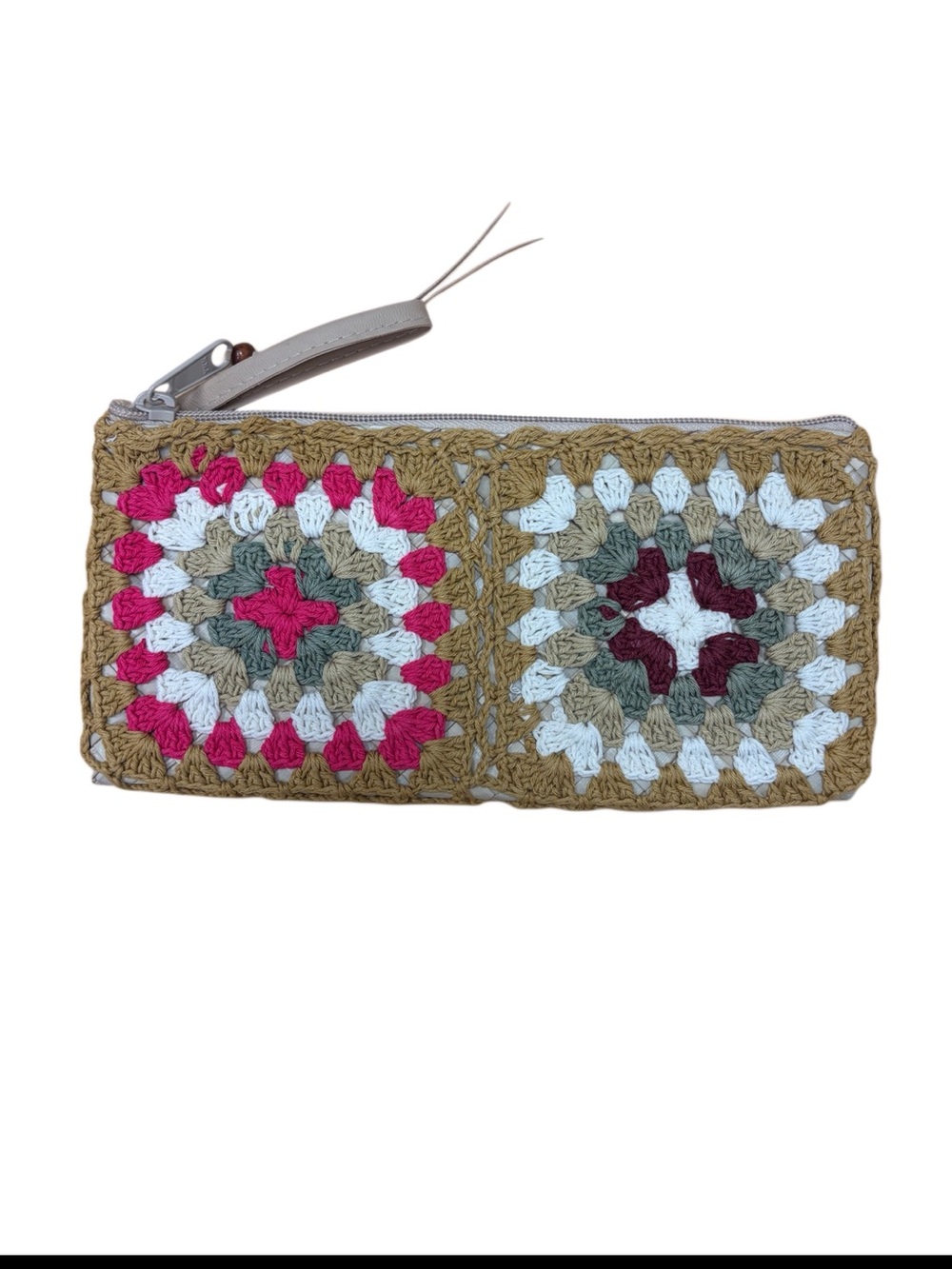 NWOT Handmade Crochet Bali Wristlet Clutch/Wallet